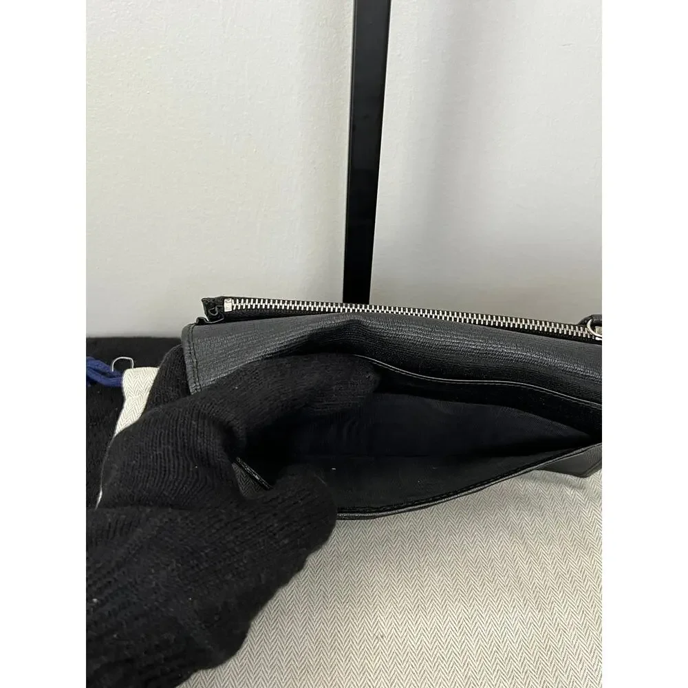 Saint Laurent YSL Black Grained Leather Continental Wallet Entrupy Auth